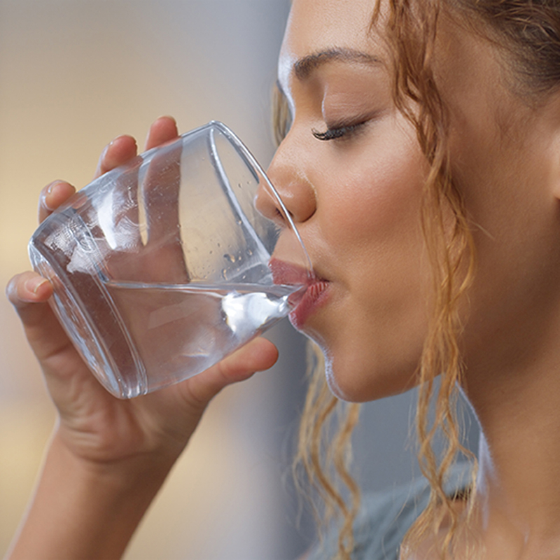 Woman drinking water