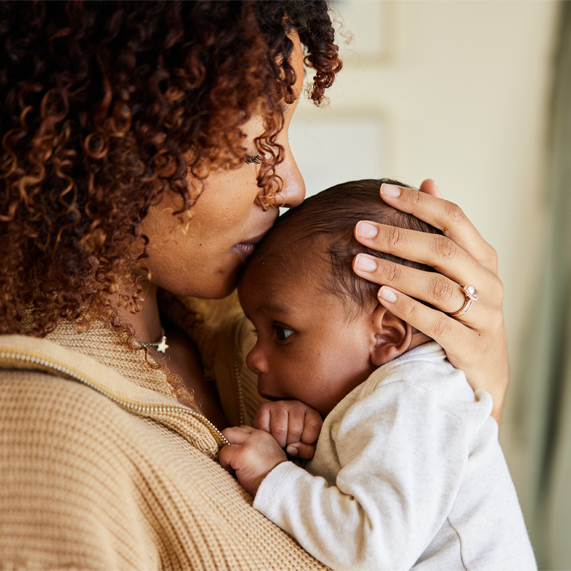 child and mom